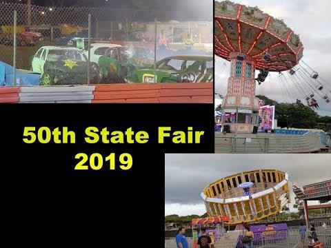 50th State Fair 2019, Aloha Stadium, Oahu, HI || Demolition Derby || Pig Race || Truck Rides