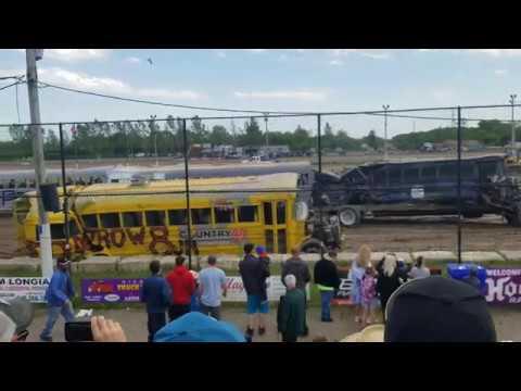 Merrittville Speedway Wreckfest 2019 School Bus Demolition Derby