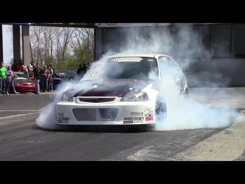 180mph 1000hp Honda Civic│TPR Turbo Track Beast Drag Racing