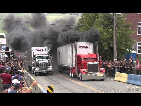 Amazing Semi Trucks Drag Racing.