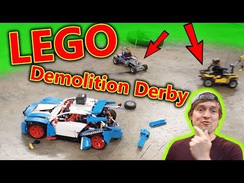 LEGO RC Car Demolition Derby With Slowmo