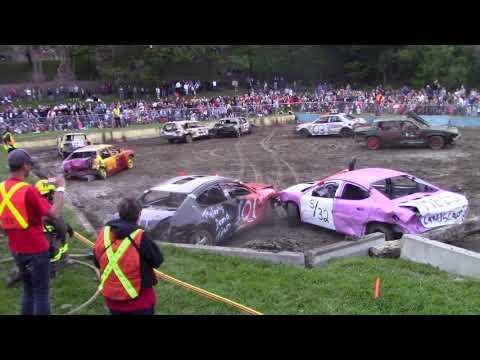 Schomberg, Ontario Demolition Derby 2019 Full-Size Heat #2